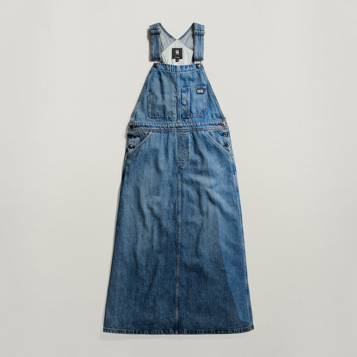 Blue dungaree dress discount