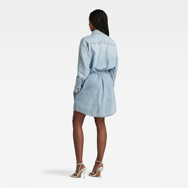 Robe Relaxed Drawcord Denim Bleu clair G STAR CA
