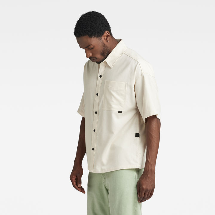Oversized Boxy Shirt 1 Pocket | White | G-STAR® US