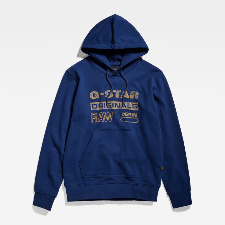 Distressed Originals Hooded Sweater Dark blue G STAR AU