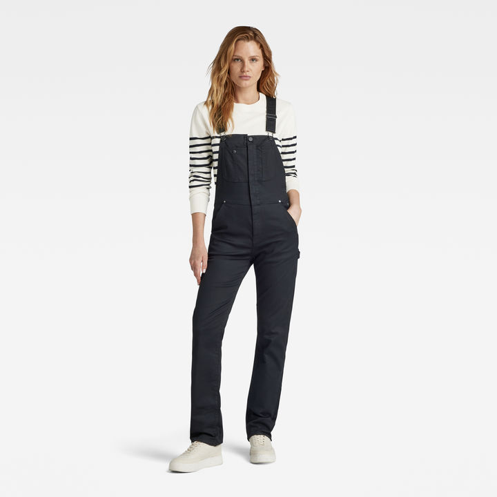 Black ripped dungarees shop