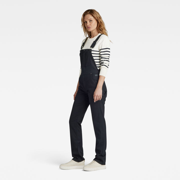 Black jean dungarees on sale
