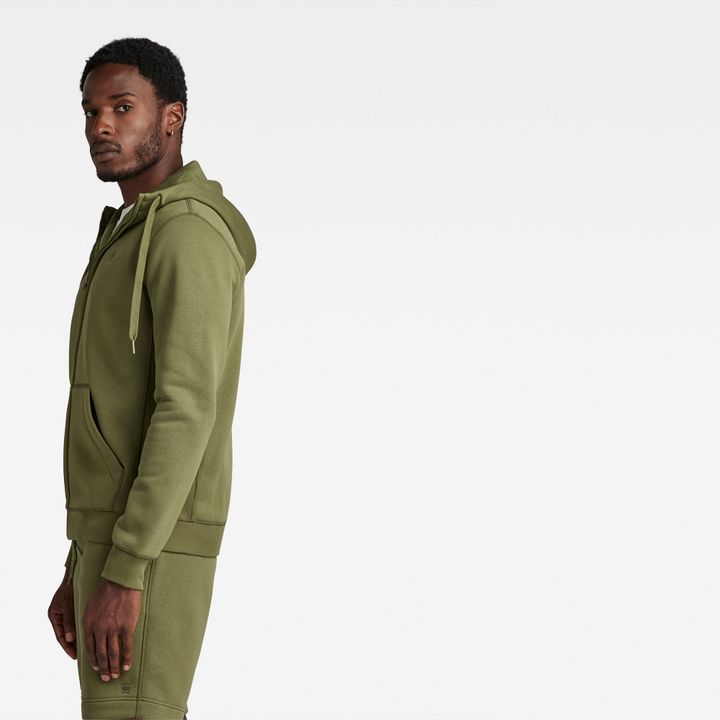 Premium Core Hooded Zip Sweater Green G STAR HU