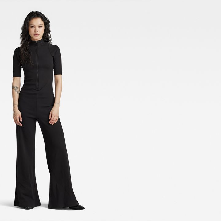 Black wide leg jumper store