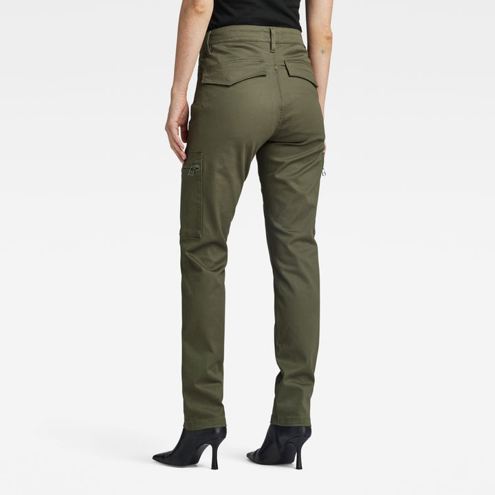 Green skinny cargo pants womens store
