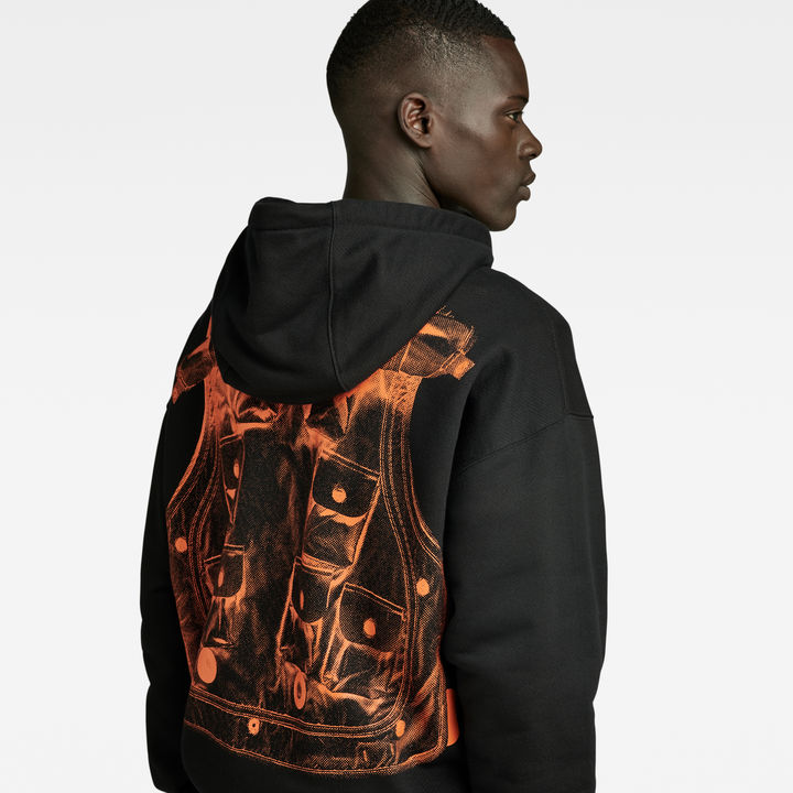 Archive Vest Zip Through Hooded Sweater | Black | G-STAR® US