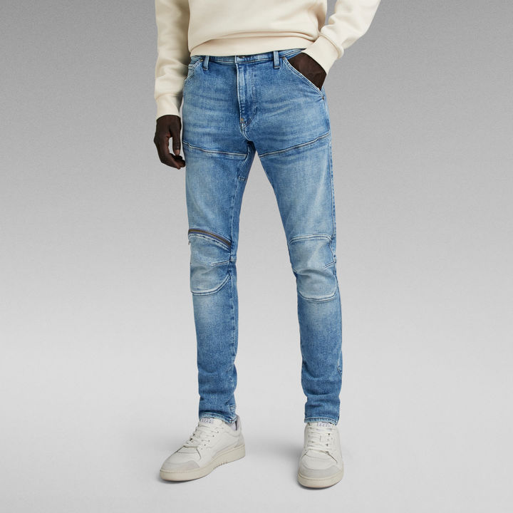 5620 3D Zip Knee Skinny Jeans