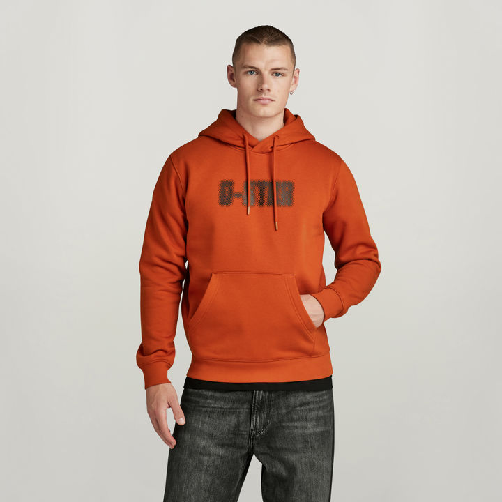Orange g star hoodie shop