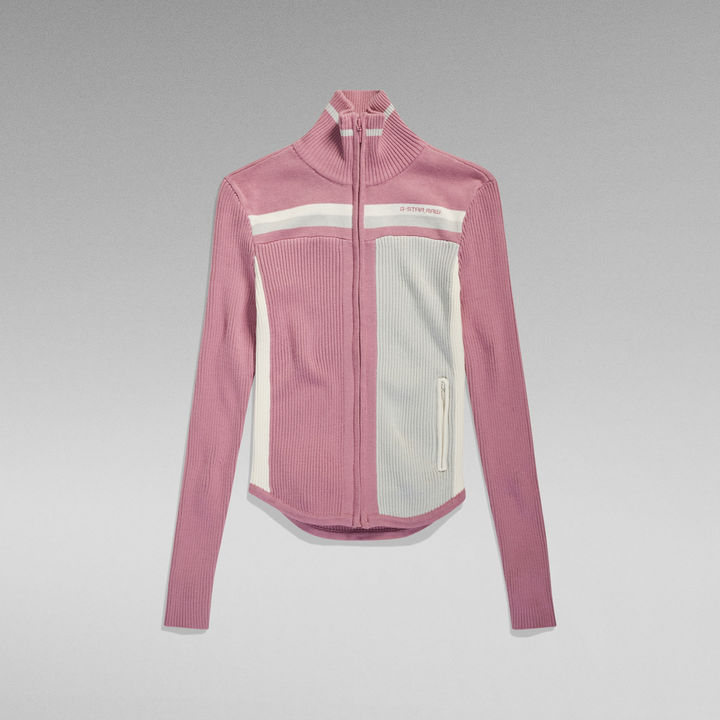 Y2K Zip Through Knit | Pink | G-STAR® KR