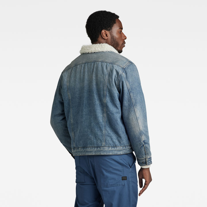 G STAR Men Utility Flap Pocket Sherpa Jacket Medium blue Size M
