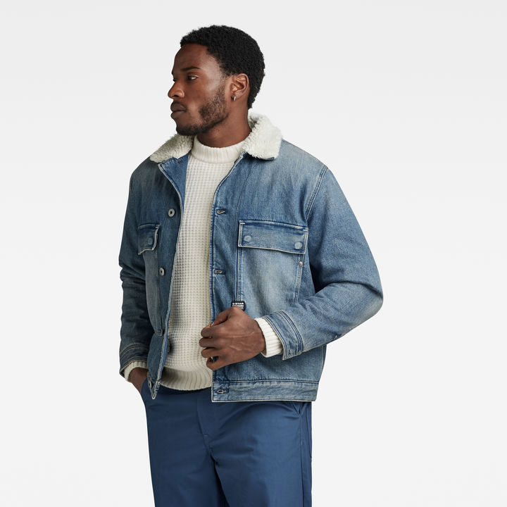 G star slim sherpa jacket online