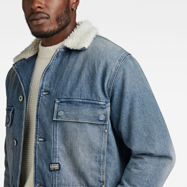 Sherpa jacket with pockets online