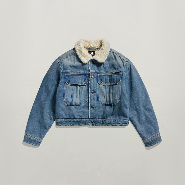 Sherpa denim jacket kids store