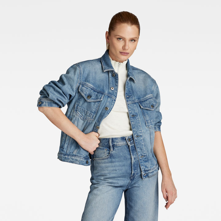 G STAR Women Oversized Jacket Light blue Size XXS
