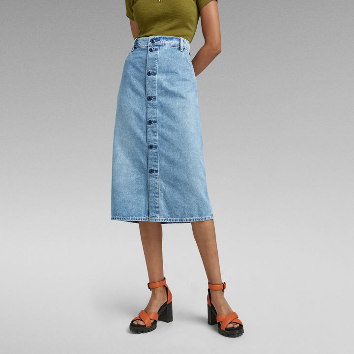 Button down maxi skirt outlet