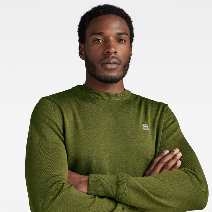 Premium Core Knitted Sweater Green G STAR AU