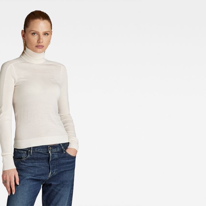 Core Slim Gebreide Coltrui Beige G STAR NL