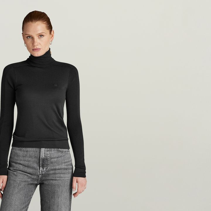 Core Slim Gebreide Coltrui Zwart G STAR NL