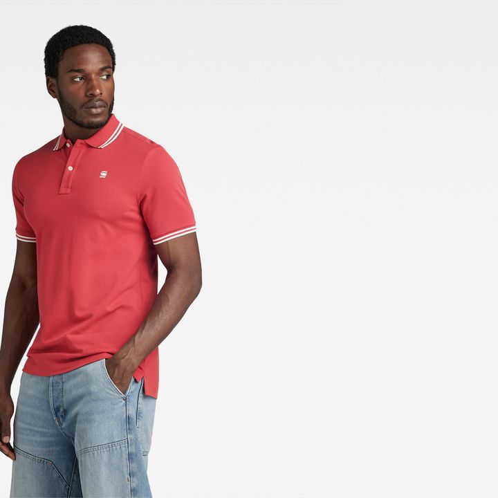 Red polo and jeans store