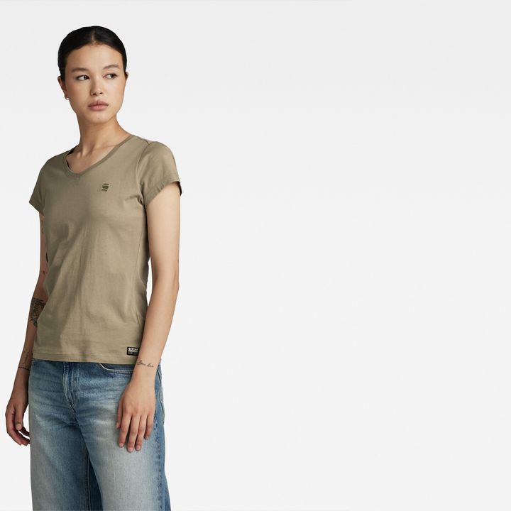 Eyben Slim V Neck Top 2.0 Green G STAR IL