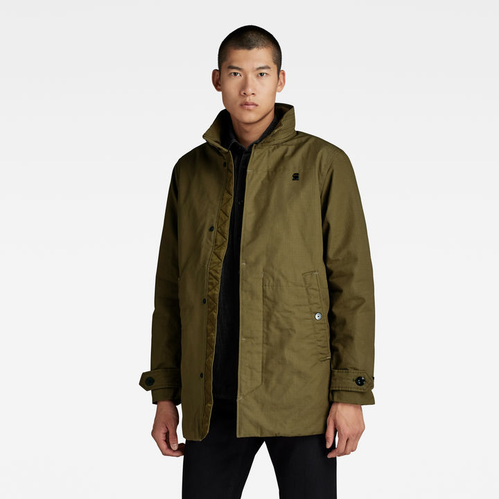 G star garber padded trench coat shop
