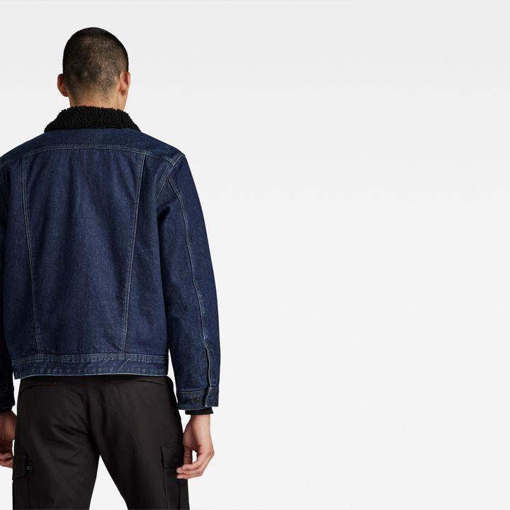 Utility Flap Pocket Sherpa Jacket Dark blue G STAR AU