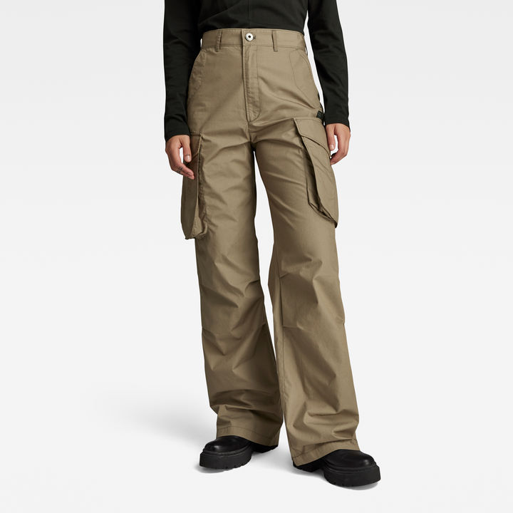 High waisted khaki cargo pants hot sale