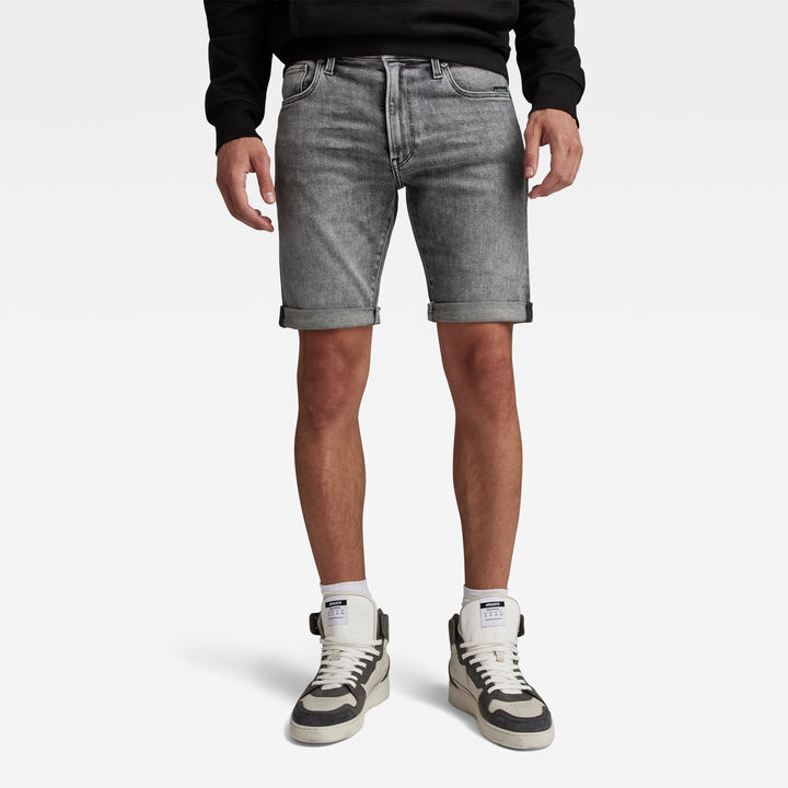 3301 Slim Denim Shorts Grey G STAR AU