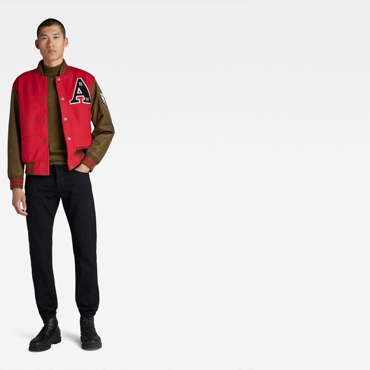 Varsity Jacket Red G STAR CA