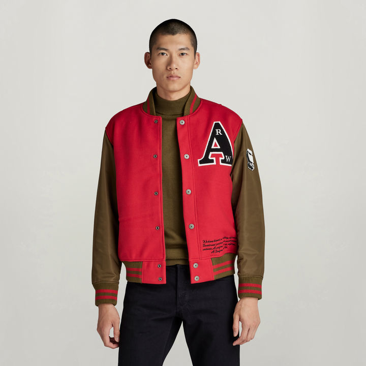Varsity Jacket | Red | G-STAR® US