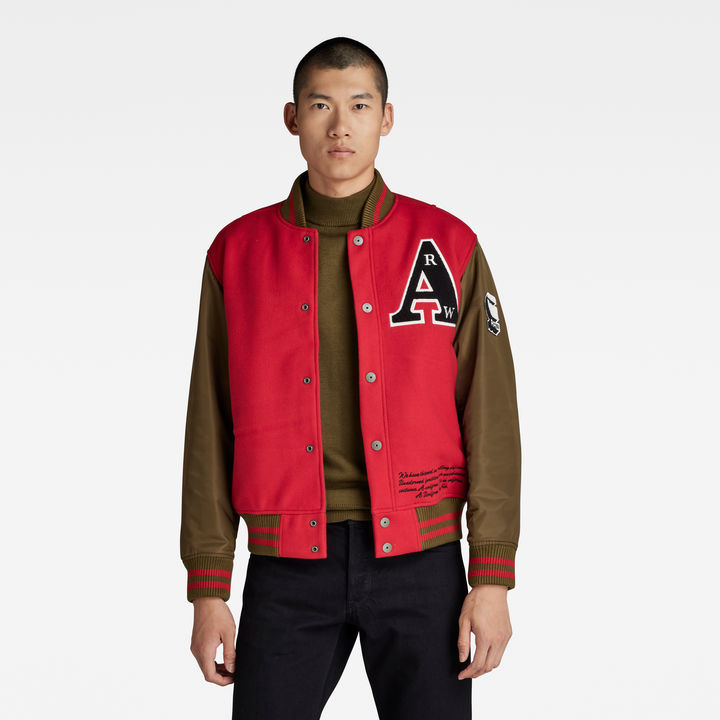 Varsity Jacket Red G STAR IE