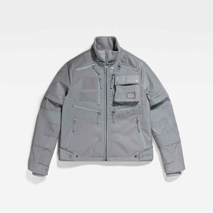 Premium E 2 In 1 Vest + Biker Jacket | Grey | G-STAR® US