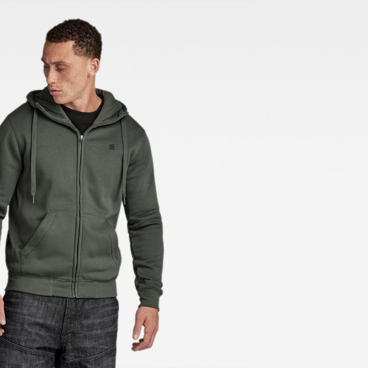 Premium Core Zip Thru Hoodie Grey G STAR AU