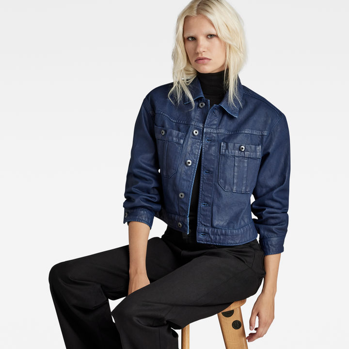Womens cropped utility jacket cheap