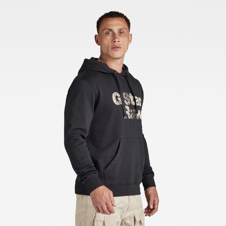 Black g star hoodie hot sale
