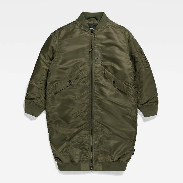 Long Bomber Jacket Green G STAR US