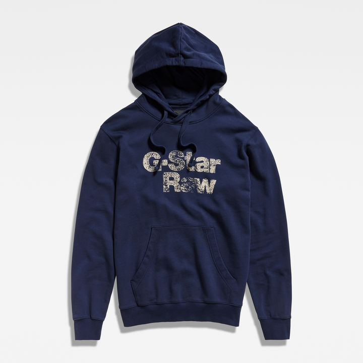 Painted Graphic Hoodie Dark blue G STAR IE