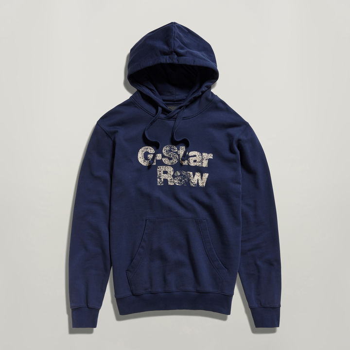 Painted Graphic Hoodie Dark blue G STAR AU