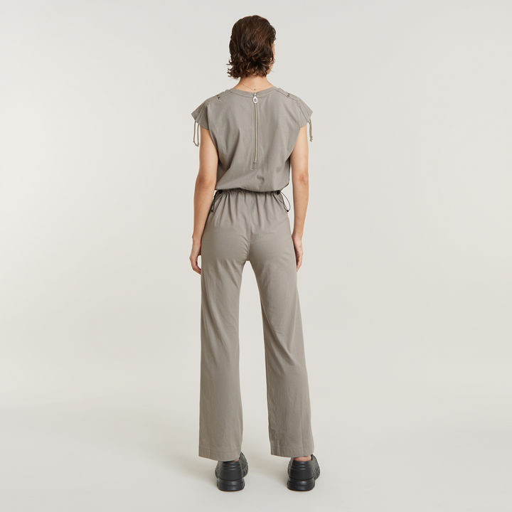 Beige jumpsuit with sleeves new arrivals