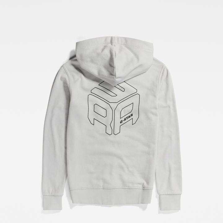Kids Hooded Zip Thru Cardigan RAW Cube Grey G STAR HR
