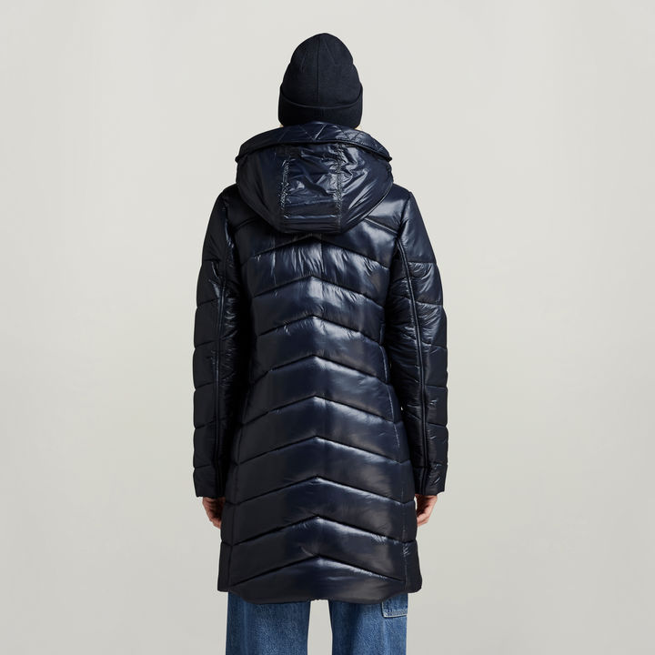 Slim Hooded Long Coat Dark blue G STAR GB