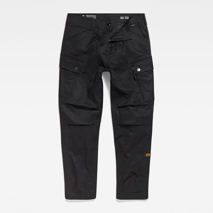 G STAR Men Zip Cargo Pants Regular Tapered Black Size 35 36
