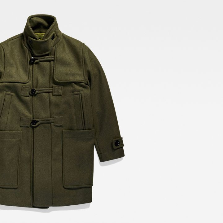 Premium E Mega Wool Duffle Coat Grey G STAR US