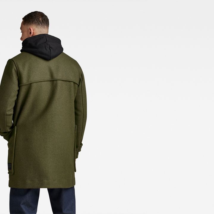 Premium E Mega Wool Duffle Coat Grey G STAR US