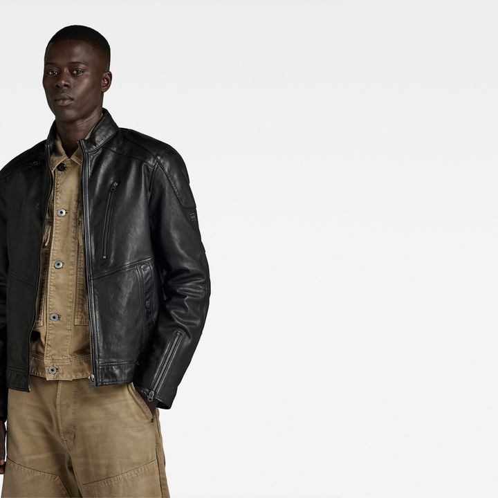 Biker Leather Jacket | Black | G-STAR® US