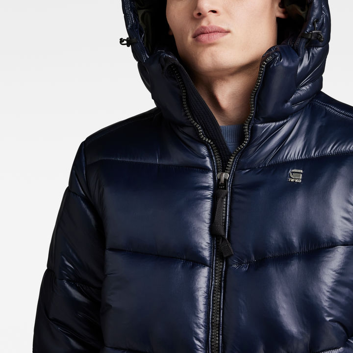 Padded Hooded Puffer | Dark blue | G-STAR® PL