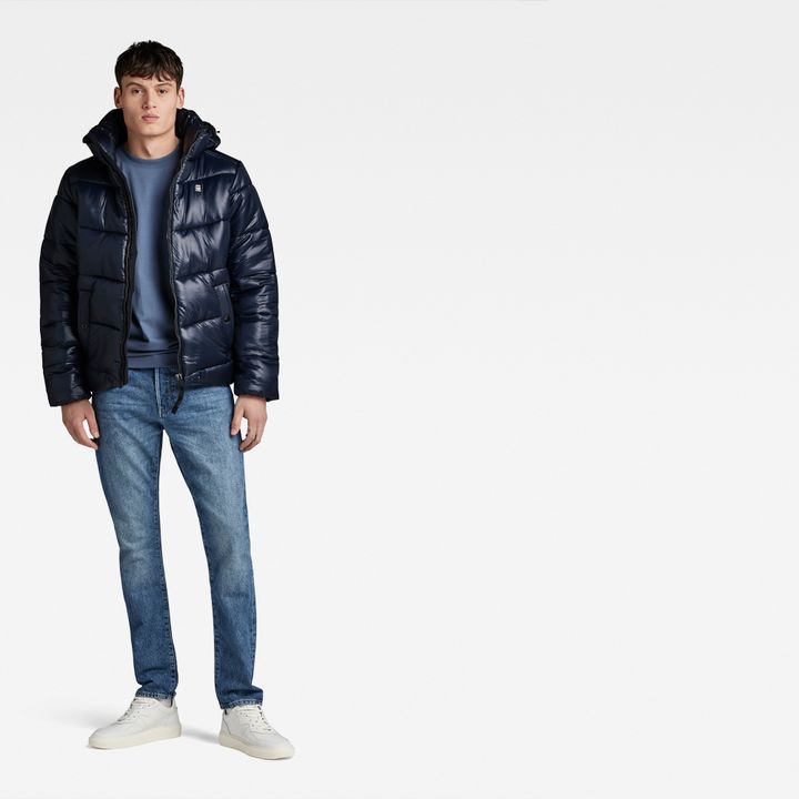 Padded Hooded Puffer | Dark blue | G-STAR® PL