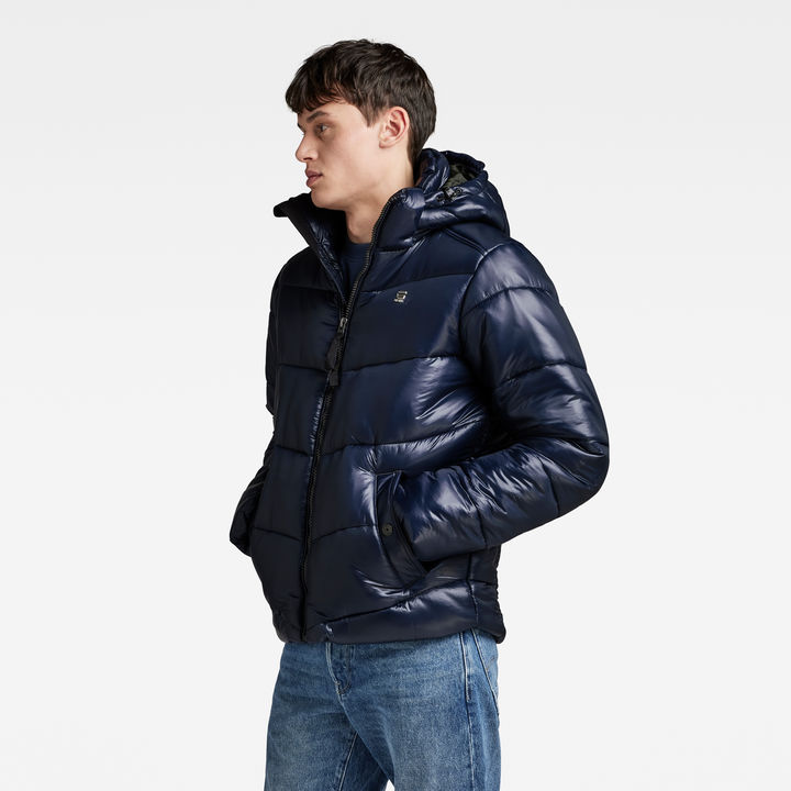 Doudoune Padded Hooded Bleu fonce G STAR FR