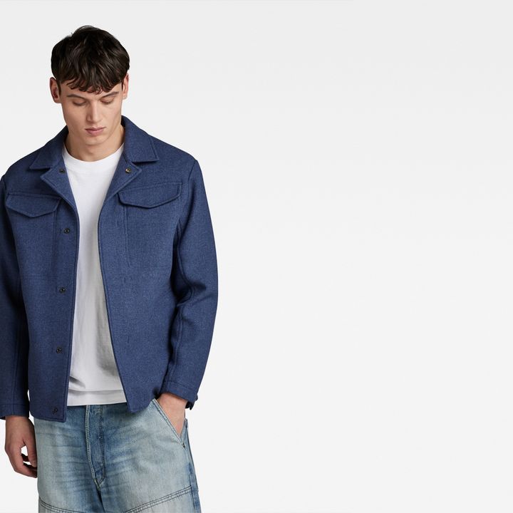 Chore Wool Jacket Medium blue G STAR AU