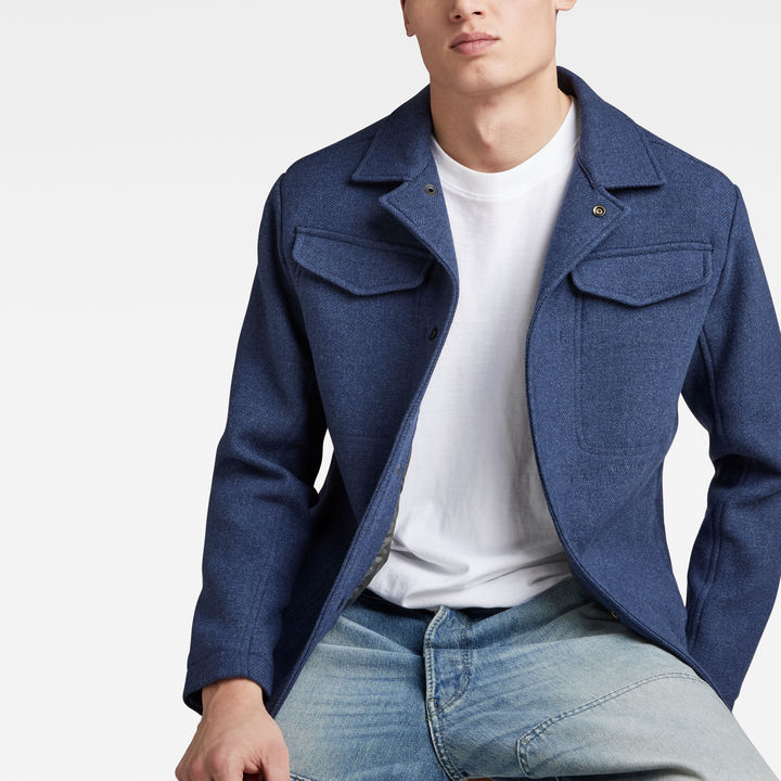 G STAR Men Chore Wool Jacket Medium blue Size M